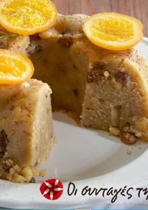A picture of Orange Halva with Margarine, Raisins & Almonds.