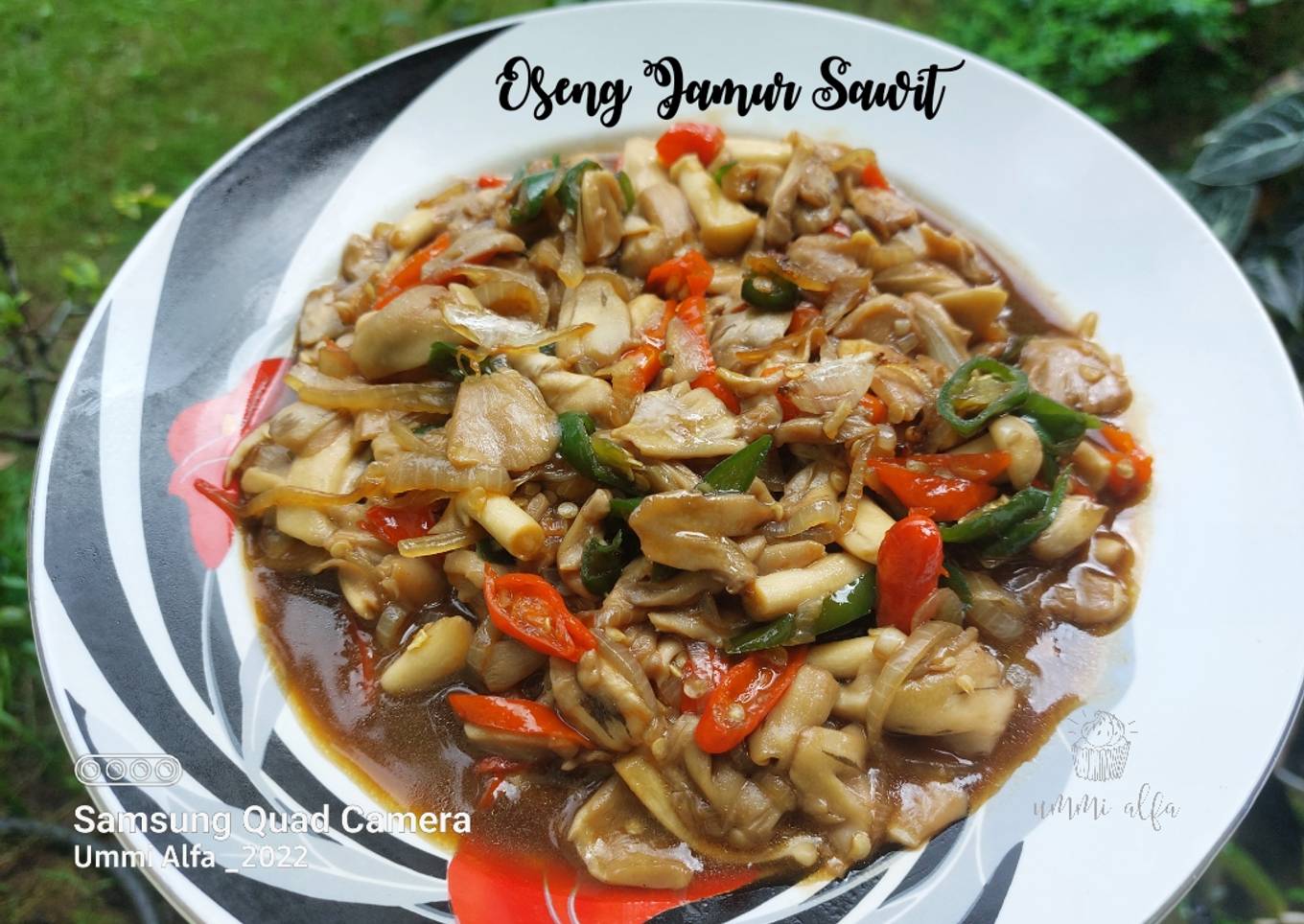 Oseng Jamur Sawit Saos Tiram Pedas