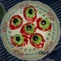 A picture of Deviled eyes.