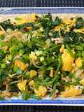 Spinach and Enoki Mushrooms with Eggs