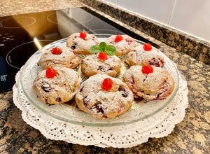 Foto principal de Galletas blandas con frutos del bosque “sin gluten” (Soft cookies with “gluten-free” berries)