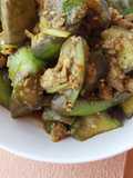 เมนูสุขภาพมะเขือยาวผัดไข่ ใช้น้ำผัด