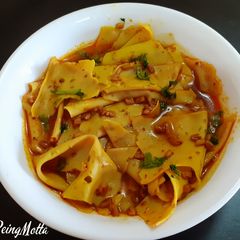 A picture of Methi-Papad Nu Shaak.