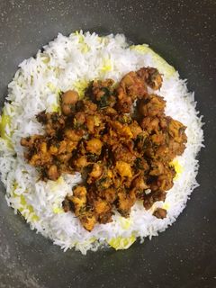 عکسی از دستور شوید لوبیا چیتی با مرغ (پلو مخلوط) 🍛