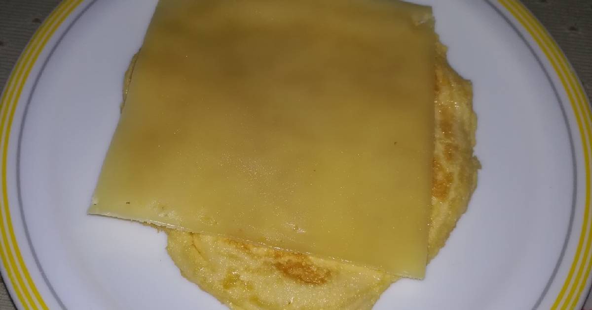 Tortilla francesa con loncha de queso Receta de Mar Cookpad