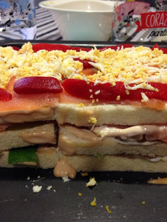 Una foto de Pastel frío de salmón