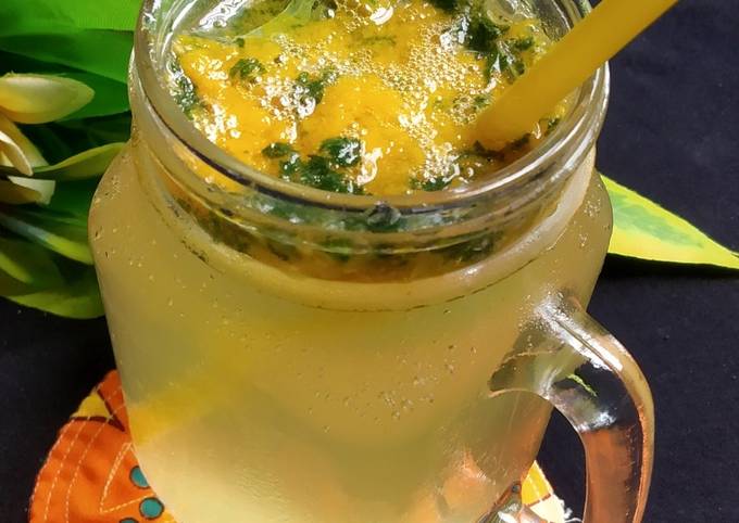 Simple Way to Prepare Homemade Mango mint lemonade 🍋🥂🥤🍹