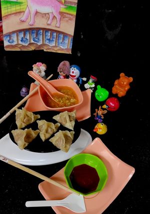 এগ মেয়োনিজ মিক্সড সব্জি স্টিম মোমো(steam momo recipe in Bengali) রেসিপির প্রধান ছবি