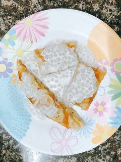 Hình của món Bánh Chuối Hấp Nước Cốt Dừa.