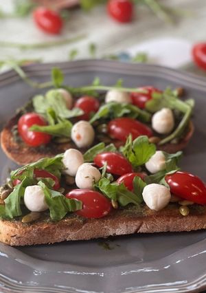 A picture of Caprese Open Face.