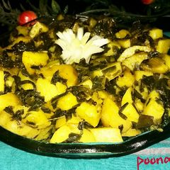 Aloo pyaz ki sabji (spring onion) A picture of Aloo pyaz ki sabji (spring onion).