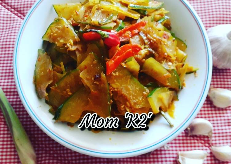 TUMIS BUAH PEPAYA MUDA, BUMBU RICA-RICA ALA Mom 'K2'