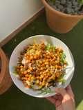 Ensalada de garbanzos crujientes