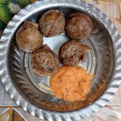 A picture of Ragi spicy kuzhi paniyaram.