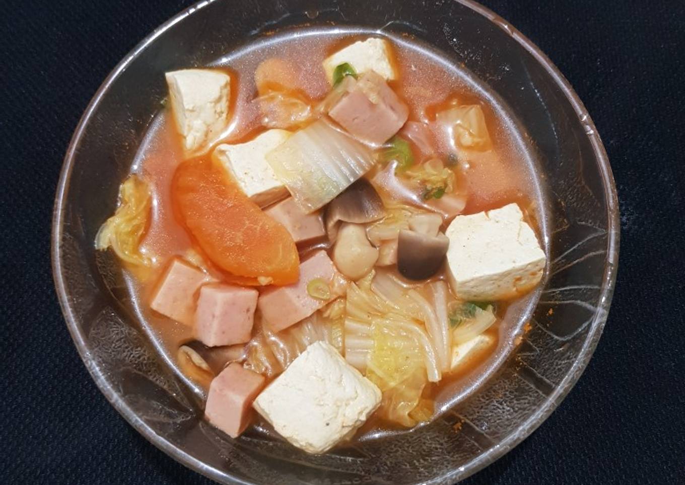 Sup tahu pedas ala korea