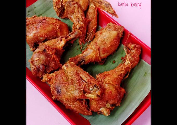 Resep Ayam goreng bumbu kuning yang Lezat Sekali