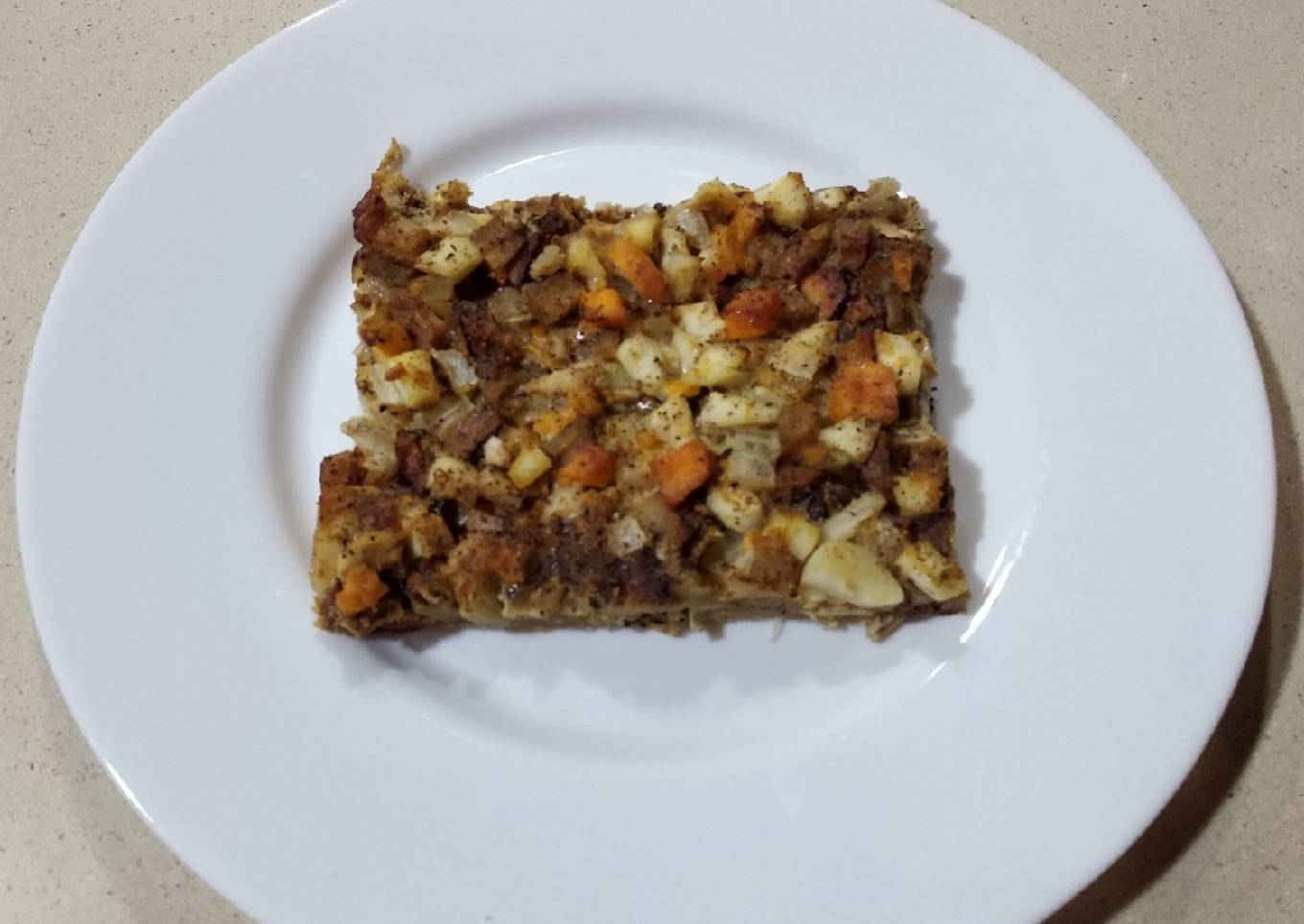 Tortilla de patatas al huevo duro