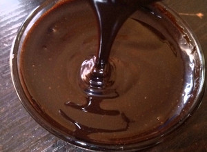 A picture of Homemade chocolate syrup.