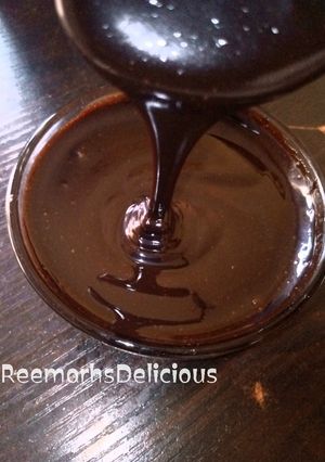 A picture of Homemade chocolate syrup.