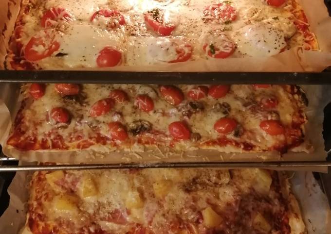 Recette Appétissante Pizza aubergine, tomates, mozarella et basilic