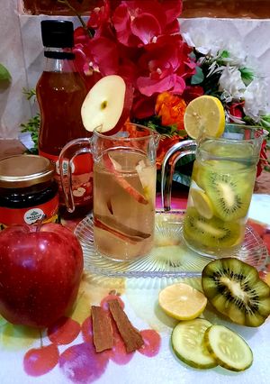 A picture of Detox Drinks (kiwi lemon detox & apple cider vinegar drink).