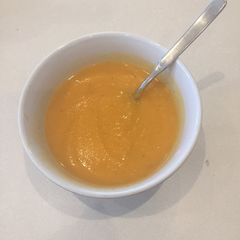 A picture of Pumpkin,carrot and parsnip soup.