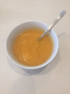 A picture of Pumpkin,carrot and parsnip soup.