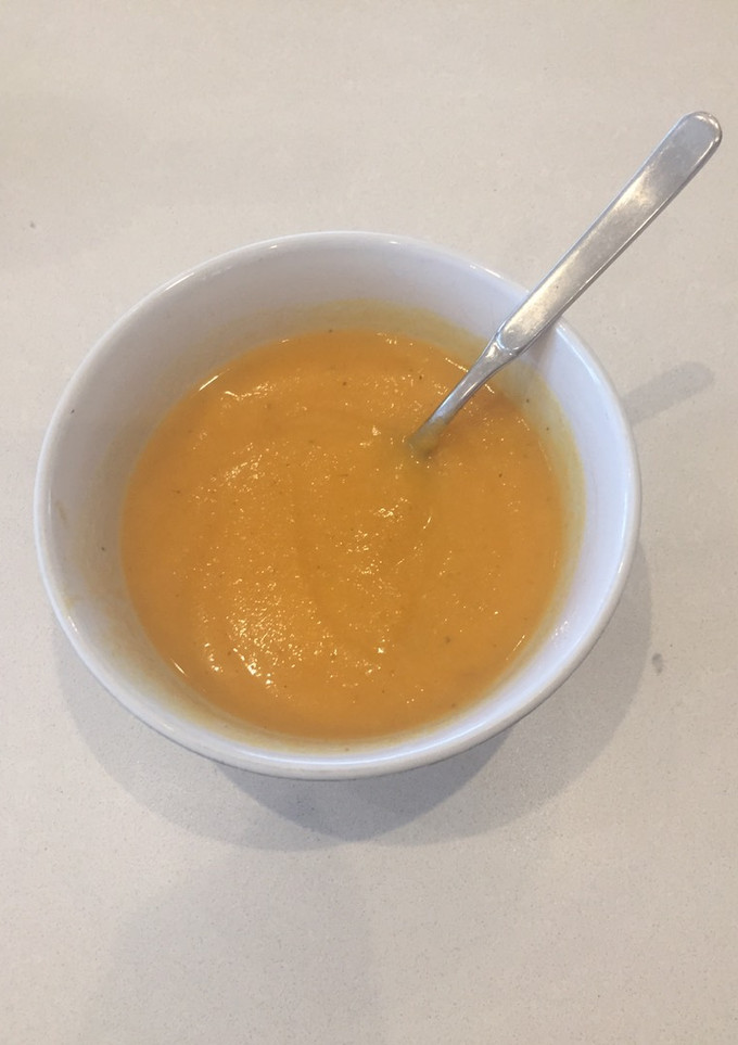A picture of Pumpkin,carrot and parsnip soup.