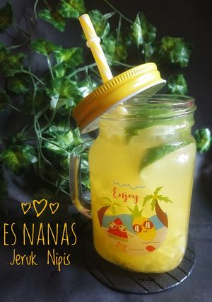 Foto resep Es Nanas + Jeruk Nipis
