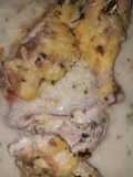 Pollo dorado al queso