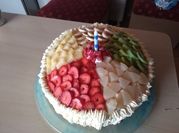 Una foto de frambuesa con crema