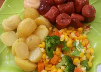 Resep Mudah Vegetables with baberque sausage Enak Sempurna
