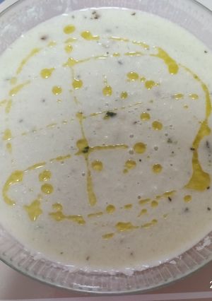 Una foto de Sopa fría de manzana