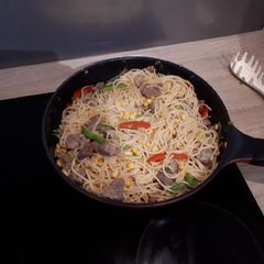 A picture of Fried Pasta.