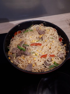 A picture of Fried Pasta.