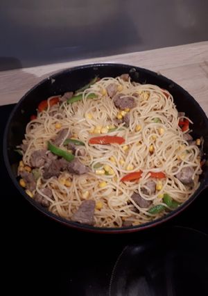 A picture of Fried Pasta.