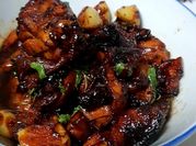A picture of red chilli flakes oil