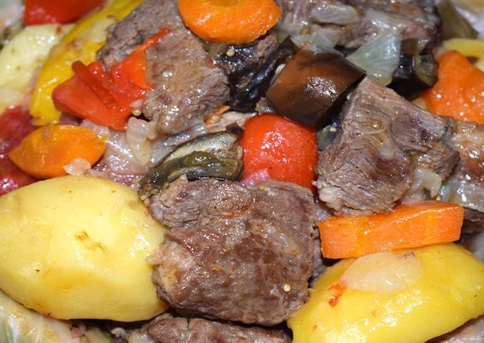 Овощи тушеные с мясом – пошаговый рецепт приготовления с фото
