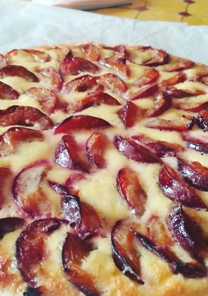 Une photo de Tarte prunes rouge