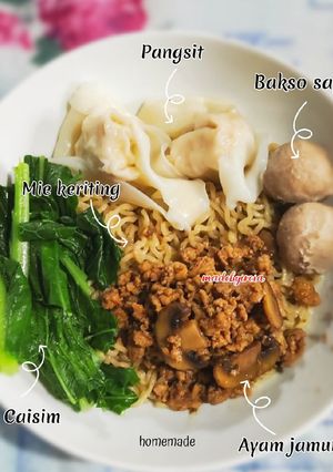 Foto resep Bakmi Ayam Jamur Bakso Pangsit (madebyircia)