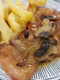 Escalopines de cerdo con salsa de Moscatel