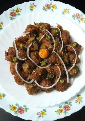 A picture of Raw banana Manchuria.