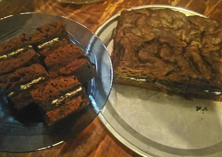 Cara Gampang Membuat brownies kukus lapis oreo, Enak Banget