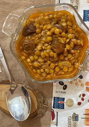 عکسی از دستور عدسی با آلوچه جنگلی یا نلک