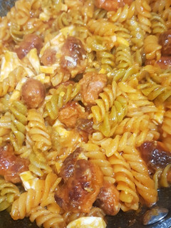 Una foto de Espirales con chorizo