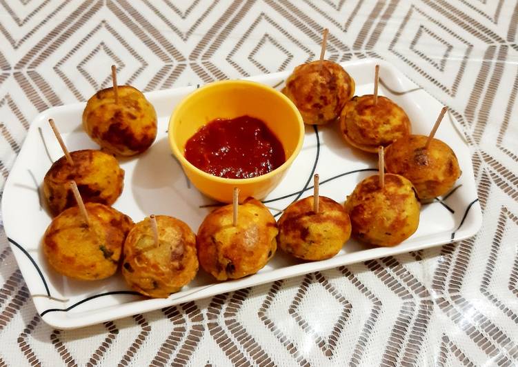 Mini Batata Vada(less oil Cooking)