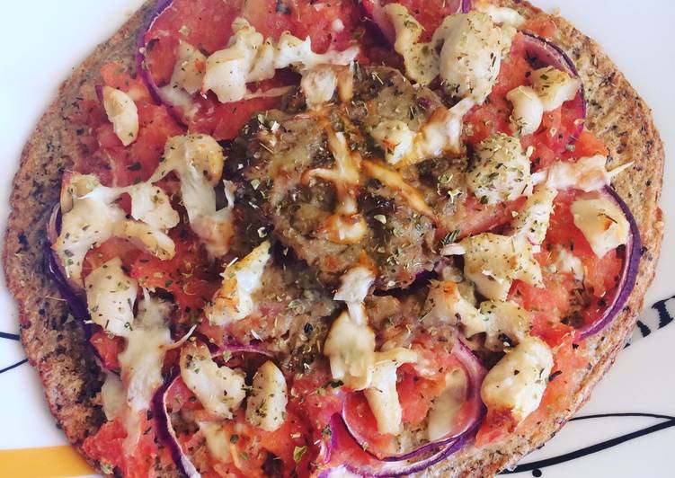 Pizza fit sin hidratos base quinoa