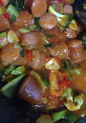 Foto resep Cah Pokcoi feat Sosis Sapi