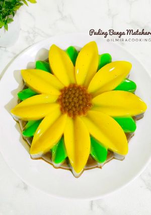Foto resep Puding santan bunga matahari