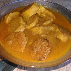 A picture of Gatte ki subji.